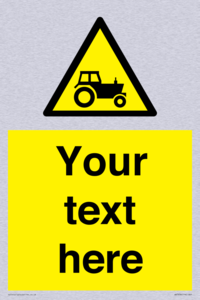 Custom warning farm machinery